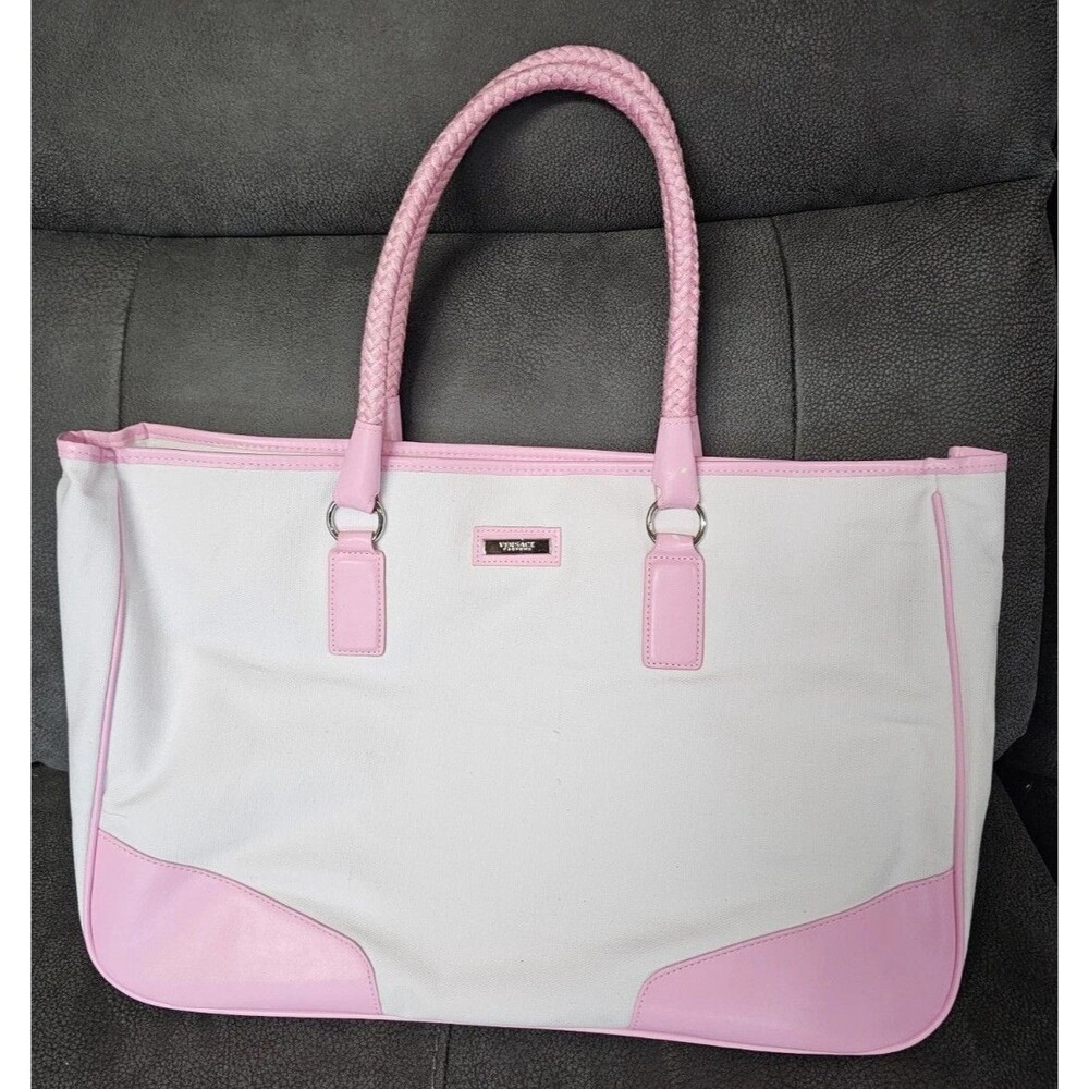 Versace Promo Bags Only Pink White Summer Tote & White Cloth Bag See Photos